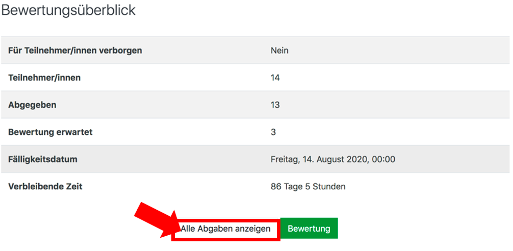 Bildschirmaufnahme der beschriebenen Einstellung